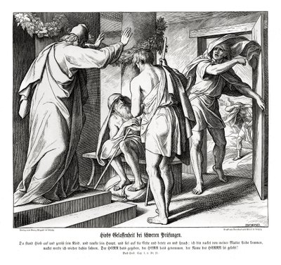Jób megpróbáltatásai, Jób alkotó: Julius Schnorr von Carolsfeld