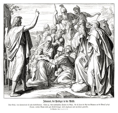 Keresztelő János, Máté evangéliuma alkotó: Julius Schnorr von Carolsfeld