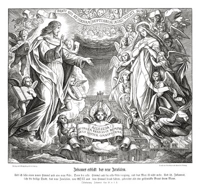 János látomása az új Jeruzsálemről, Jelenések könyve alkotó: Julius Schnorr von Carolsfeld