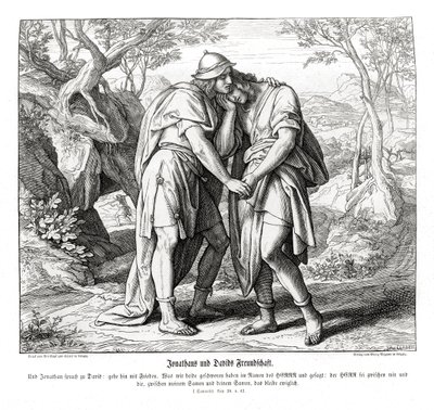 Jonatán és Dávid barátsága alkotó: Julius Schnorr von Carolsfeld
