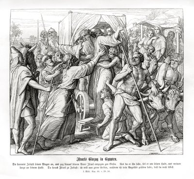 József apja Egyiptomba érkezik, a Genezisbe alkotó: Julius Schnorr von Carolsfeld