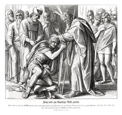 Józsuét kinevezik Mózes utódjának, Numberst alkotó: Julius Schnorr von Carolsfeld