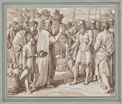 Melkisédek megáldja Ábrahámot alkotó: Julius Schnorr von Carolsfeld