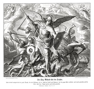 Michael győzelme a sárkány felett, Revelation alkotó: Julius Schnorr von Carolsfeld