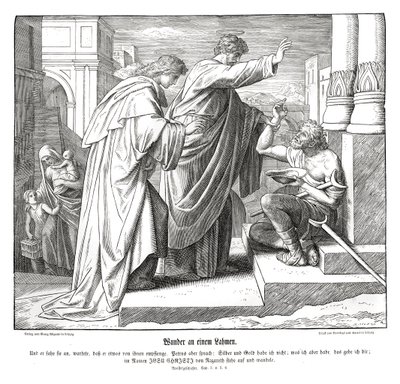 A sánta ember csodája, Az Apostolok Cselekedetei alkotó: Julius Schnorr von Carolsfeld