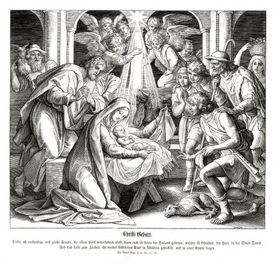 Születés, Lukács evangéliuma alkotó: Julius Schnorr von Carolsfeld