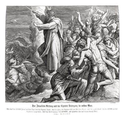 A Vörös-tenger elválása, Exodus alkotó: Julius Schnorr von Carolsfeld