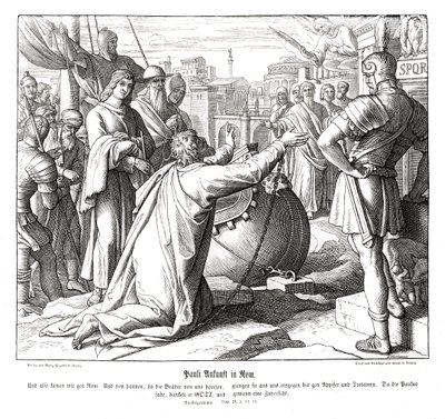 Pál érkezése Rómába, Az Apostolok Cselekedetei alkotó: Julius Schnorr von Carolsfeld