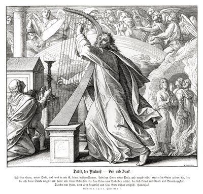 Zsoltárok - dicséret és hála alkotó: Julius Schnorr von Carolsfeld
