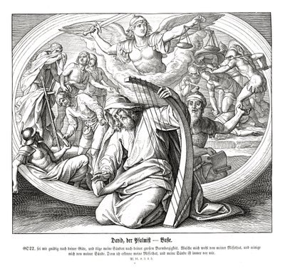 Zsoltárok - bűnbánat alkotó: Julius Schnorr von Carolsfeld