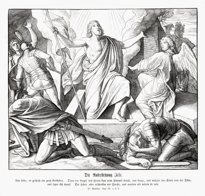 Jézus feltámadása, Máté evangéliuma alkotó: Julius Schnorr von Carolsfeld