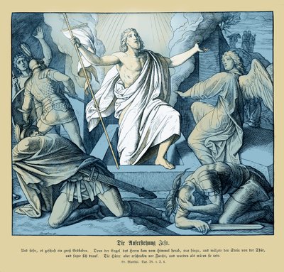 Jézus feltámadása, Máté evangéliuma alkotó: Julius Schnorr von Carolsfeld