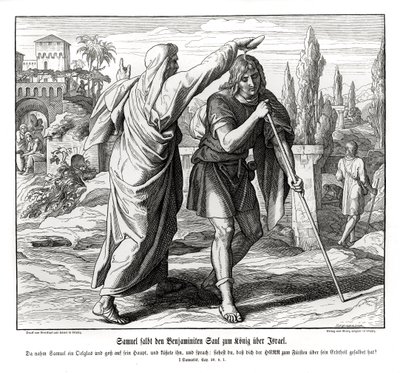 Sámuel felkenti Sault Izrael királyává alkotó: Julius Schnorr von Carolsfeld