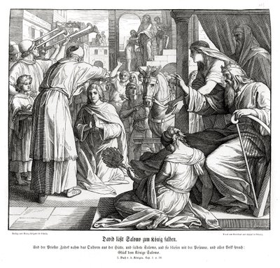 Salamont királynak kenik fel alkotó: Julius Schnorr von Carolsfeld
