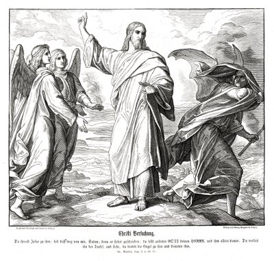 Krisztus megkísértése, Máté evangéliuma alkotó: Julius Schnorr von Carolsfeld