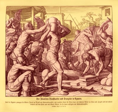 Az izraeliták rabszolgák Egyiptomban, Exodus alkotó: Julius Schnorr von Carolsfeld