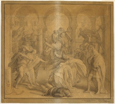 A Nibelungok vége - Kriemhild halála alkotó: Julius Schnorr von Carolsfeld