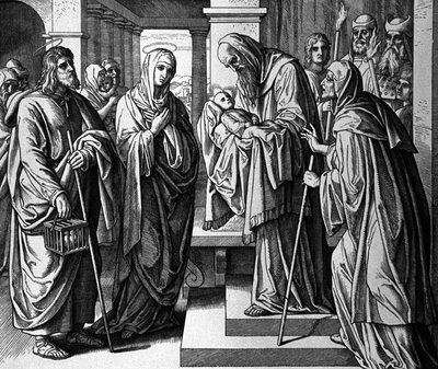A Gyermek Jézus bemutatása a templomban alkotó: Julius Schnorr von Carolsfeld