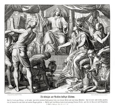 Sába királynője tiszteli Salamon királyt alkotó: Julius Schnorr von Carolsfeld