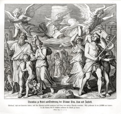 Bábel tornya, Genesis alkotó: Julius Schnorr von Carolsfeld