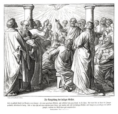 Az apostolok megteltek Szentlélekkel, ApCsel alkotó: Julius Schnorr von Carolsfeld