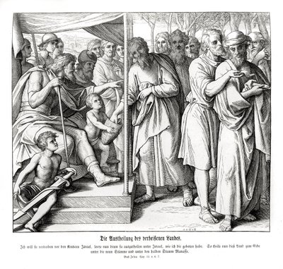 Az ígéret földjének felosztása, Józsué alkotó: Julius Schnorr von Carolsfeld