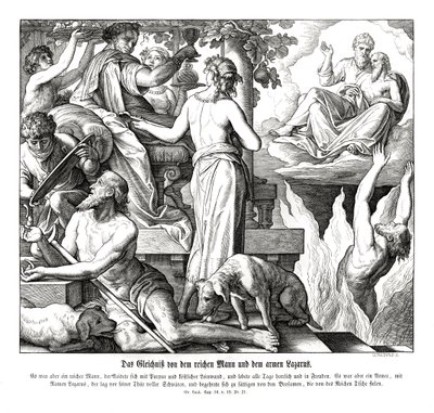 A gazdag ember és a koldus Lázár, Lukács evangéliuma alkotó: Julius Schnorr von Carolsfeld