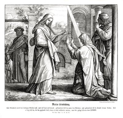 Mária látogatása, Lukács evangéliuma alkotó: Julius Schnorr von Carolsfeld