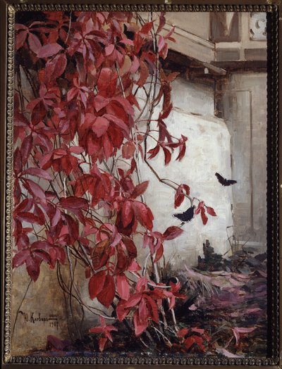 Virginia Creeper (Virginia Creeper). Juli Julievich (Julius) von Klever (1850-1924) festménye, olaj, vászon alkotó: Julius Sergius Klever
