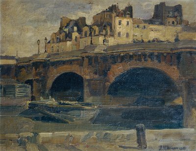 Párizsi táj a Pont Neuffal alkotó: Julius Ullmann