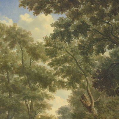 Arcadian Landscape, egy a tíz falfestményből álló sorozat egyike az amszterdami Herengracht 524 ház fő emeletének kerthelyiségében alkotó: Jurriaan Andriessen