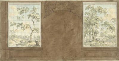 Terv Jan de Groot termének falához, Keizersgracht 187 alkotó: Jurriaan Andriessen