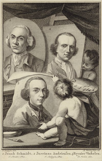 Izaak Schmidt, Jurriaen Andriessen és Reinier Vinkeles portréi alkotó: Jurriaan Andriessen