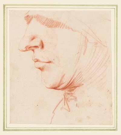Egy férfi feje profilból alkotó: Jusepe de (1591 1652) Ribera