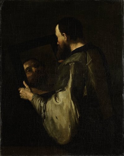 Filozófus tükörrel alkotó: Jusepe de Ribera (copy after)