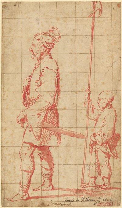 A Potentátus kíséretében az ő Halberdahordozója alkotó: Jusepe de Ribera