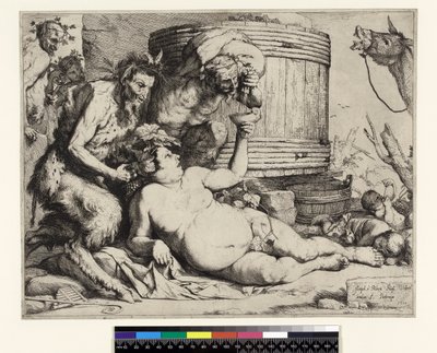 Részeg Silenus. Silenus a boroskádnál, 1652 előtt alkotó: Jusepe de Ribera