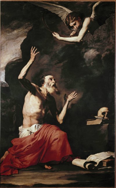 Szent Jeromos és az angyal (olaj, vászon alkotó: Jusepe de Ribera