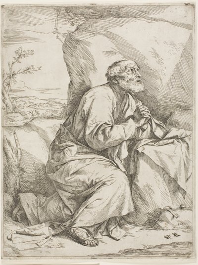 Szent Péter a sivatagban alkotó: Jusepe de Ribera
