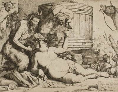 Silenus a boroskádnál alkotó: Jusepe de Ribera