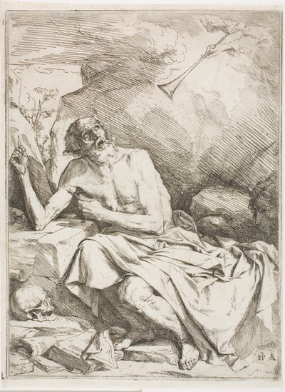 Szent Jeromos meghallja az utolsó ítélet trombitáját alkotó: Jusepe de Ribera