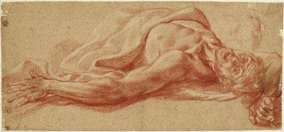 Fekvő férfialak tanulmánya alkotó: Jusepe de Ribera