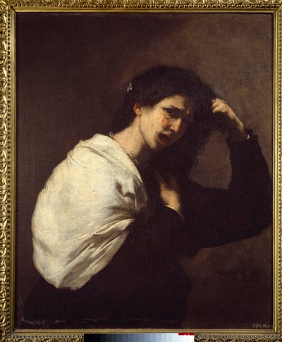 Haját tépő nő Jose de Ribera dit il Spagnoletto festménye: „A spanyol”” (1591-1652) alkotó: Jusepe de Ribera