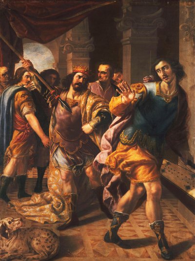 Dávid Saul előtt, alkotó: Jusepe or Jose Leonardo