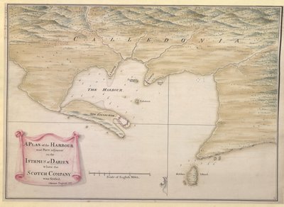 A KIKÖTŐ és a szomszédos részek TERVE a DARIEN ISTHMUSON, ahol a SCOTCH TÁRSASÁG letelepedett. / I. Watson: Mérnök: 1743. alkotó: Justly Watson