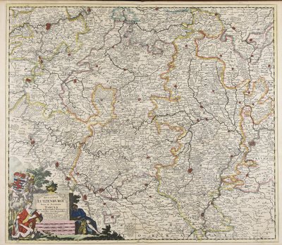 Ducatus Lutzenburgi nova et accurata tabula : cum adjacentibus provinciis et omnibus suis regionibus delineatio / per Iustinum Danckerts alkotó: Justus Danckerts