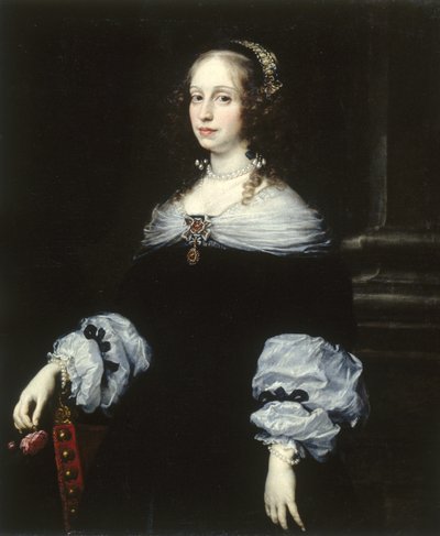 Teresa Dudley di Carpegna grófnő portréja, 1654 alkotó: Justus Sustermans