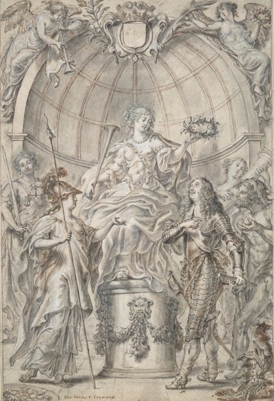 Tervezés előlaphoz [?] alkotó: Justus van Egmont