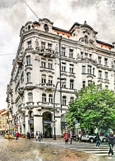 Díszes városi sarkocska alkotó: Justyna Jaszke