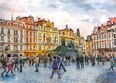 Prága Óvárosi tér alkotó: Justyna Jaszke